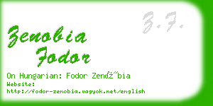 zenobia fodor business card